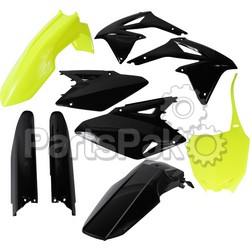 Acerbis 2198045137; Full Plastic Kit Fluorescent Yellow / Black; 2-WPS-21980-45137