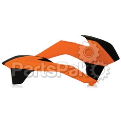 Acerbis 2314254617; Radiator Shrouds Fluorescent Orange; 2-WPS-23142-54617