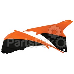 Acerbis 2314294617; Airbox Cover Black / Fluorescent Orange; 2-WPS-23142-94617