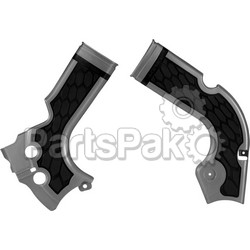 Acerbis 2374241015; X-Grip Frame Guard Silver / Black; 2-WPS-23742-41015
