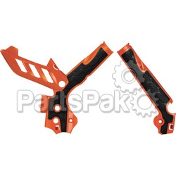 Acerbis 2374251008; X-Grip Frame Guard Orange / Black