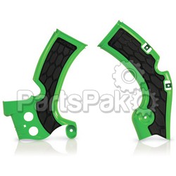 Acerbis 2374271089; X-Grip Frame Guard Green / Black; 2-WPS-23742-71089