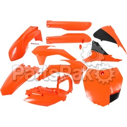 Acerbis 2403091008; Full Plastic Kit Orange / Black; 2-WPS-24030-91008