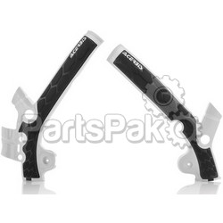 Acerbis 2449521035; X-Grip Frame Guard White / Black; 2-WPS-24495-21035