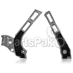 Acerbis 2464741015; X-Grip Frame Guard Silver / Black; 2-WPS-24647-41015