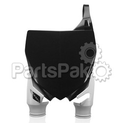 Acerbis 2527401007; Front Number Plate Black / White; 2-WPS-25274-01007
