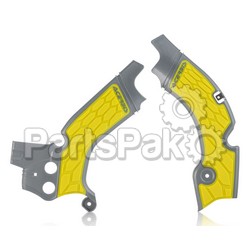 Acerbis 2630531120; X-Grip Frame Guard Grey / Yellow; 2-WPS-26305-31120