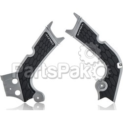 Acerbis 2630711015; X-Grip Frame Guard Silver / Black; 2-WPS-26307-11015