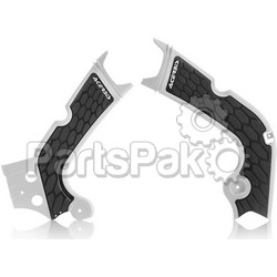 Acerbis 2630711035; X-Grip Frame Guard White / Black; 2-WPS-26307-11035