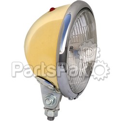 Paughco 1300BRC; Solid Brass Headlight W / Chrome Ring