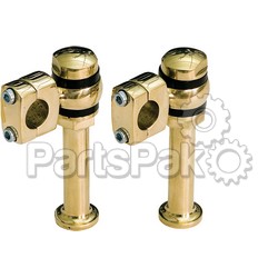 Paughco 354-1BR; Risers Offset Post Style 5 Inch Brass