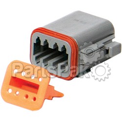 Novello DN-8P; 8 Pin - Male Connector Plug Gray