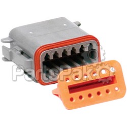 Novello DN-12P; 12 Pin - Male Connector Plug Gray