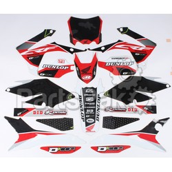 D'Cor Visuals 20-10-241; Fits Honda Raceline Graphics Complete Kit Black