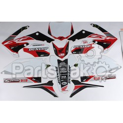 D'Cor Visuals 20-10-430; Fits Honda Raceline Graphics Complete Kit White; 2-WPS-862-1204