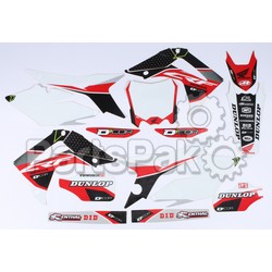 D'Cor Visuals 20-10-440; Fits Honda Raceline Graphics Complete Kit White; 2-WPS-862-1205