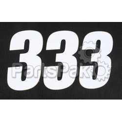 D'Cor Visuals 45-14-3; Number 3 White 4-inch 3-Pack