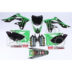 D'Cor Visuals 20-20-626; 16 Monster Fits Kawasaki Complete Graphic Kit Black