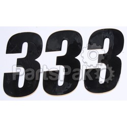 D'Cor Visuals 45-24-3; Number 3 Black 4-inch 3-Pack; 2-WPS-862-243