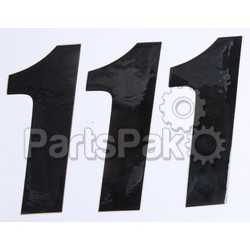 D'Cor Visuals 45-26-1; Number 1 Black 6-inch 3-Pack; 2-WPS-862-261
