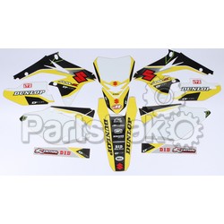 D'Cor Visuals 20-40-450; Fits Suzuki Raceline Graphics Complete Kit White; 2-WPS-862-4203