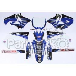 D'Cor Visuals 20-50-125; Fits Yamaha Raceline Graphics Complete Graphic Kit White