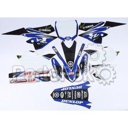 D'Cor Visuals 20-50-451; Fits Yamaha Raceline Graphics Complete Graphic Kit White; 2-WPS-862-5206