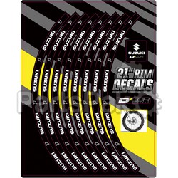 D'Cor Visuals 40-80-206; Rim Decals 21-inch  Suzuki Logo Front; 2-WPS-862-9008