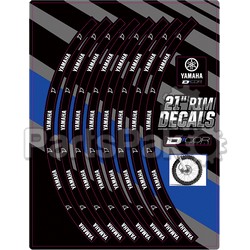D'Cor Visuals 40-80-208; Rim Decals 21-inch Fits Yamaha Logo Front; 2-WPS-862-9010