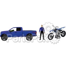 New-Ray 02216B; Replica 1:14 Truck / Race Bike Ford Blue / Fits Yamaha Yz450F Blue