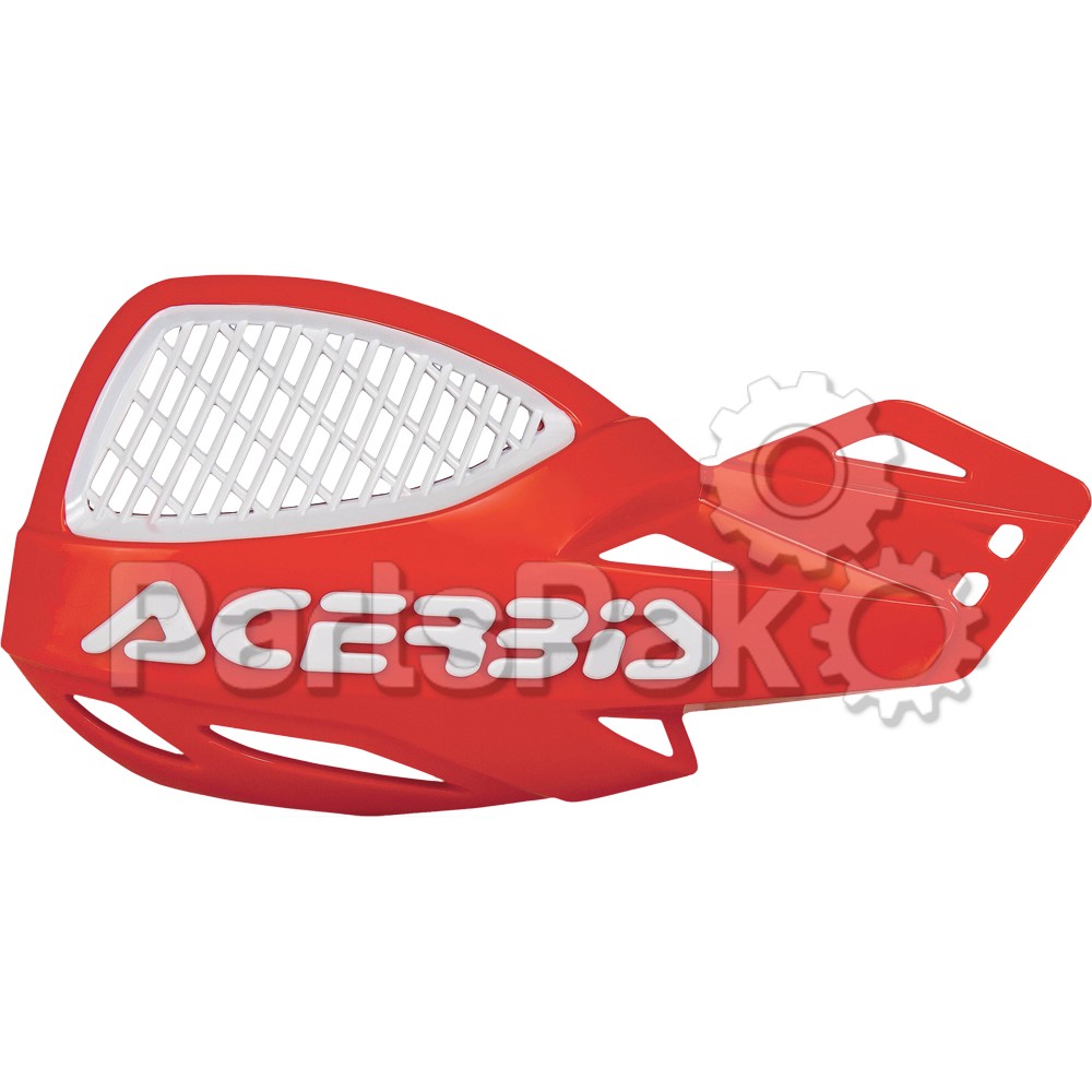 Acerbis 2072671005; Uniko Vented Handguards Red / White