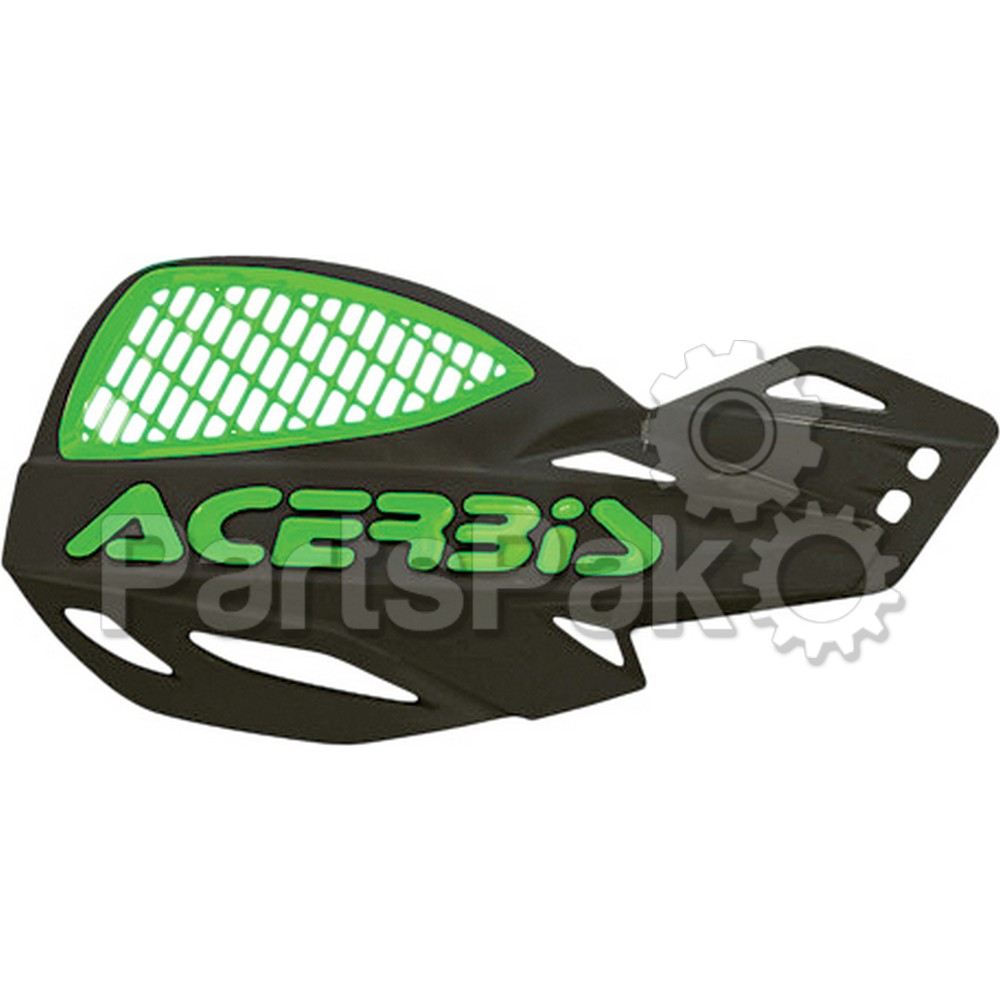 Acerbis 2072671043; Uniko Vented Handguards Black / Green