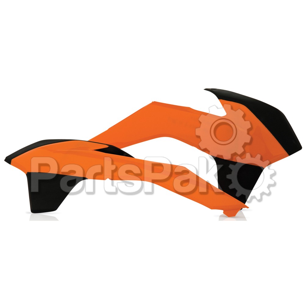 Acerbis 2314254617; Radiator Shrouds Fluorescent Orange