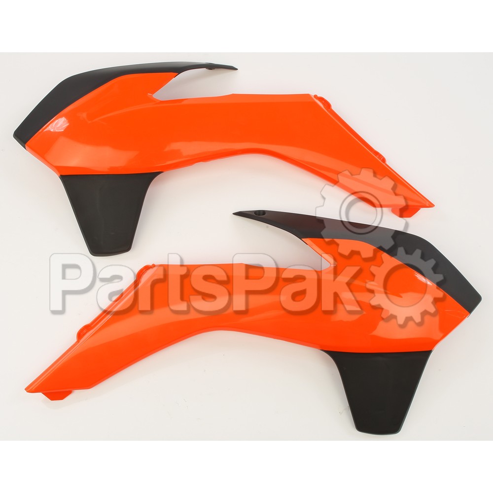 Acerbis 2314255225; Radiator Scoop Orange / Black