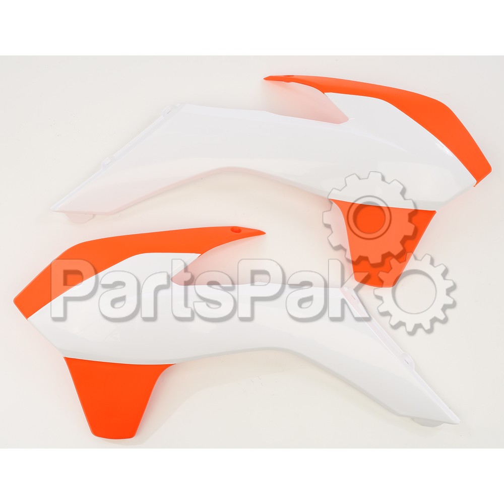 Acerbis 2314255321; Radiator Scoop Orange / White