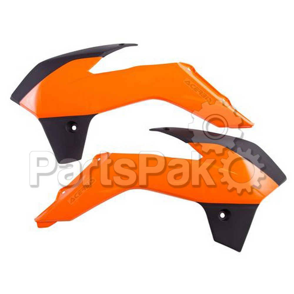 Acerbis 2314265225; Radiator Scoop Orange / Black
