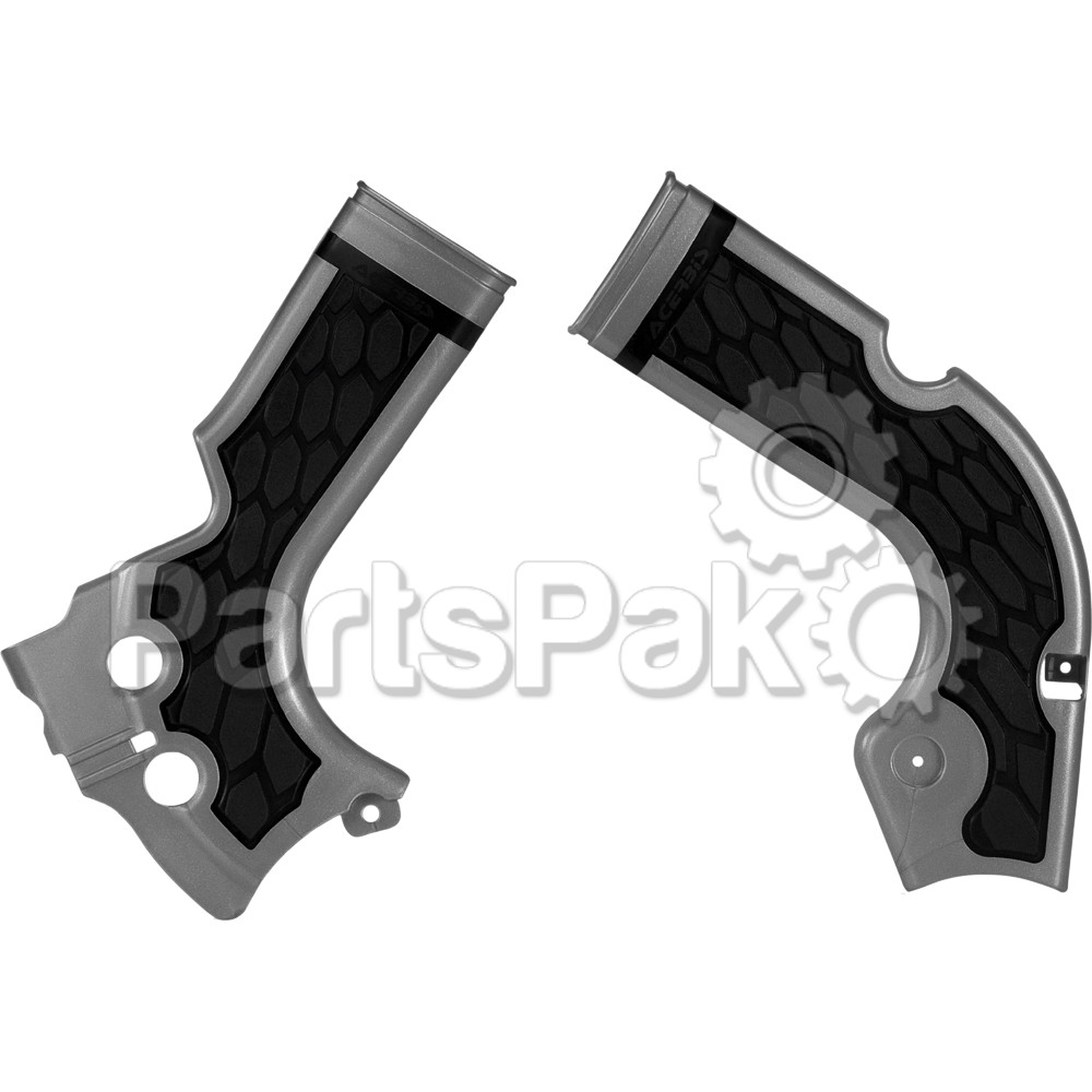 Acerbis 2374241015; X-Grip Frame Guard Silver / Black
