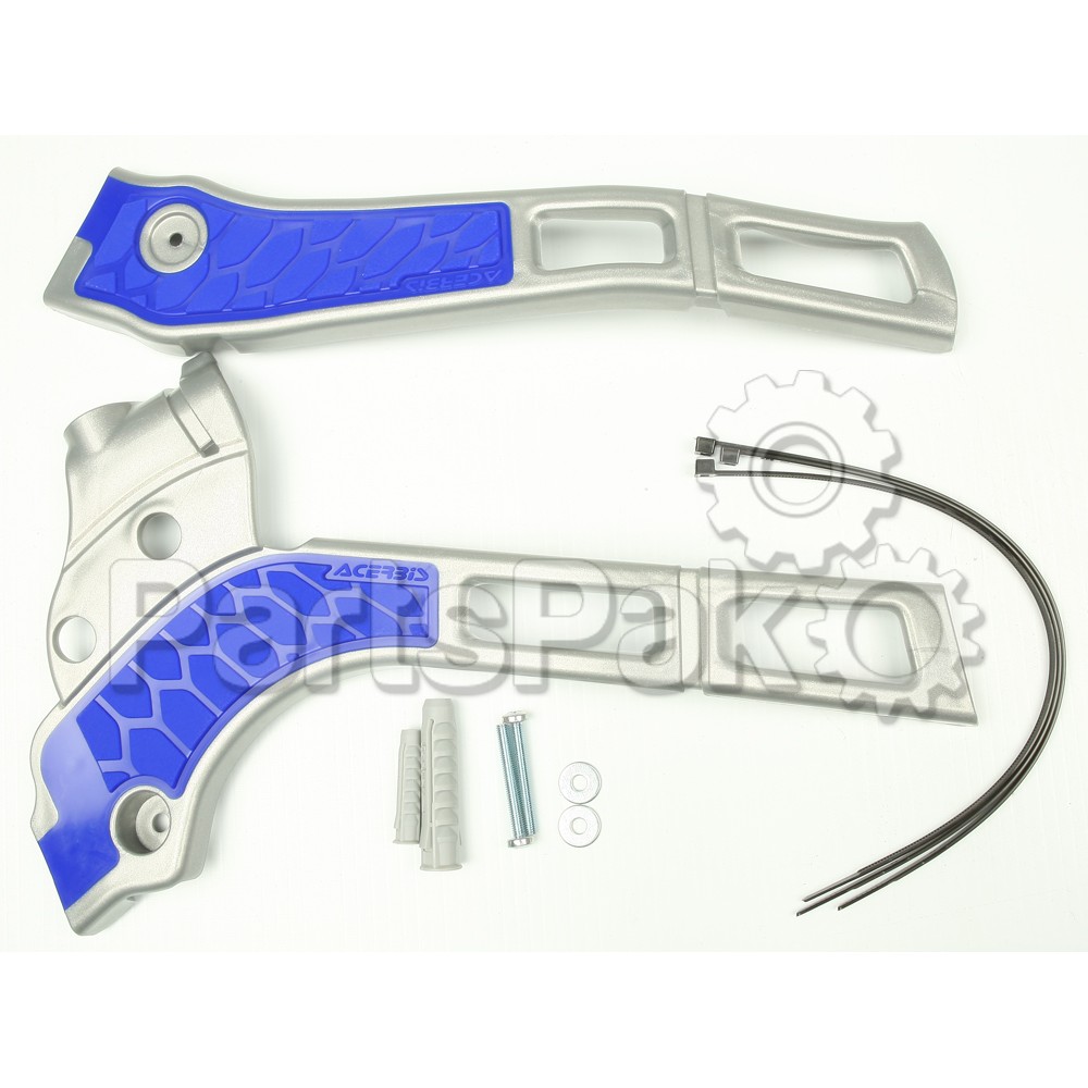 Acerbis 2374261404; X-Grip Frame Guard Silver / Blue