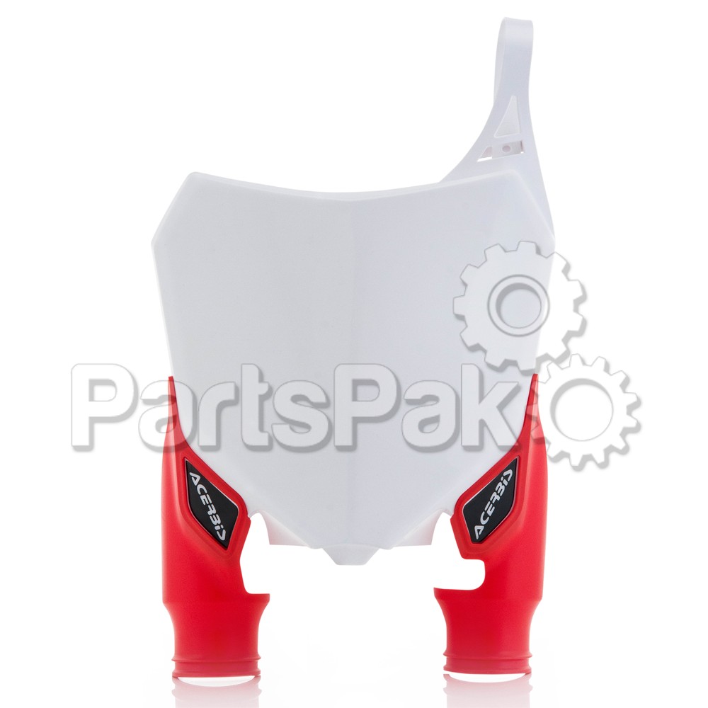Acerbis 2527411030; Front Number Plate White / Red