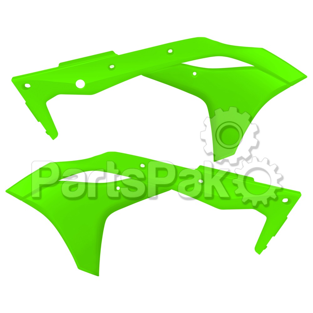 Acerbis 2630610235; Radiator Shrouds Fluorescent Green