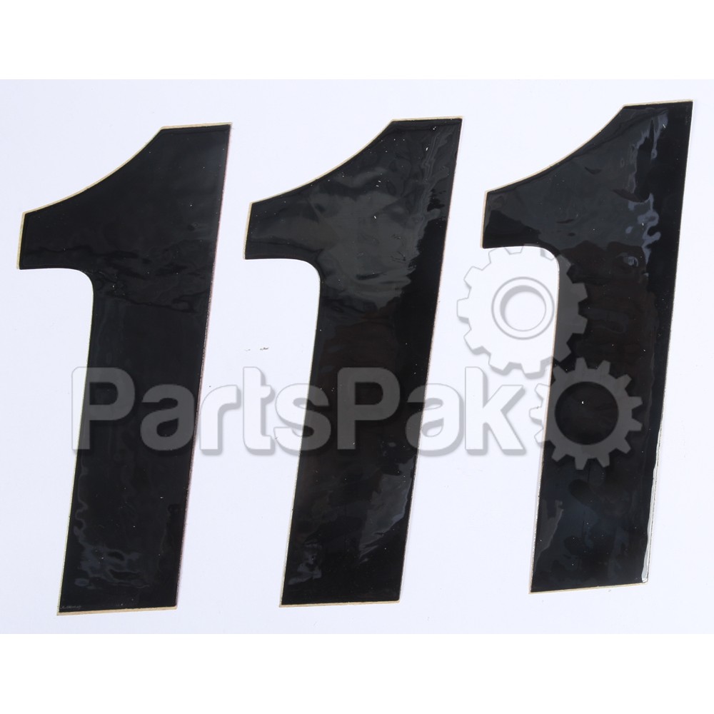 D'Cor Visuals 45-26-1; Number 1 Black 6-inch 3-Pack