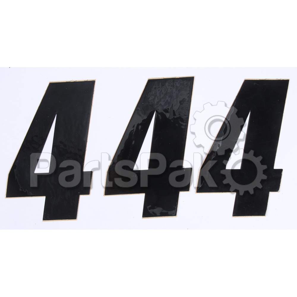 D'Cor Visuals 45-26-4; Number 4 Black 6-inch 3-Pack