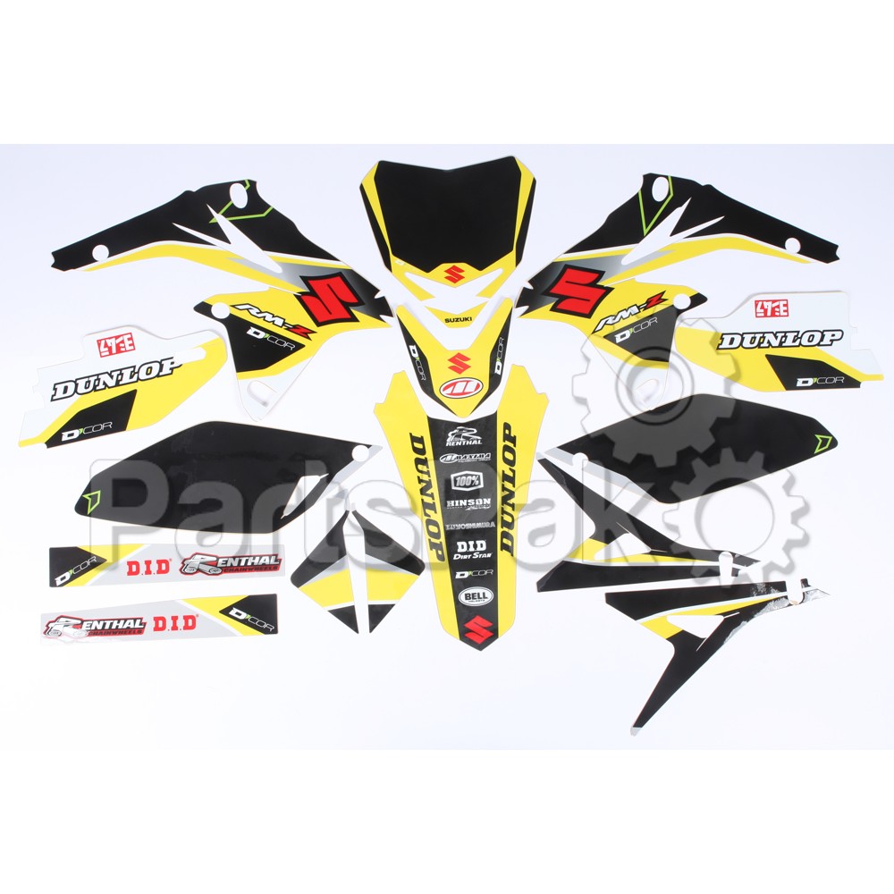 D'Cor Visuals 20-40-250; Fits Suzuki Raceline Graphics Complete Kit Black