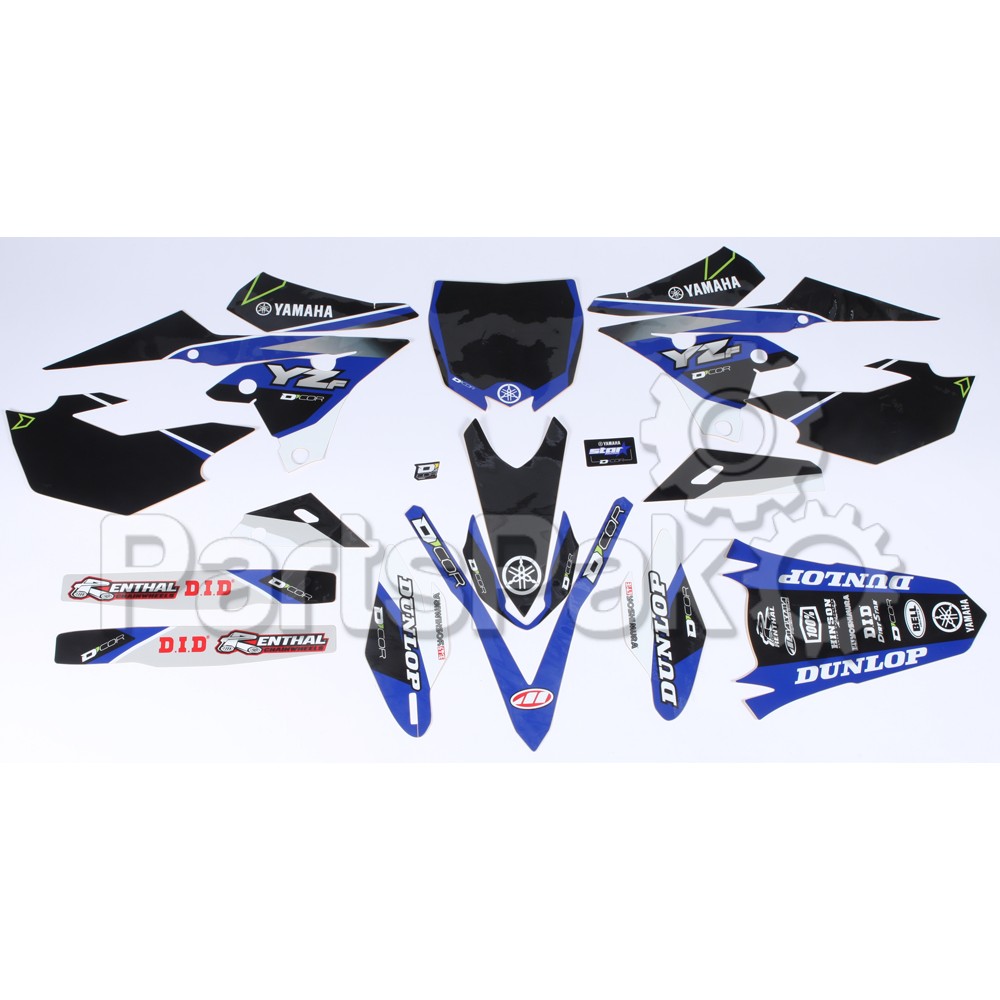 D'Cor Visuals 20-50-251; Fits Yamaha Raceline Graphics Complete Graphic Kit Black