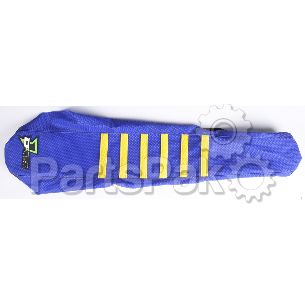 D'Cor Visuals 30-70-405; Seat Cover Blue / Yellow W / Ribs