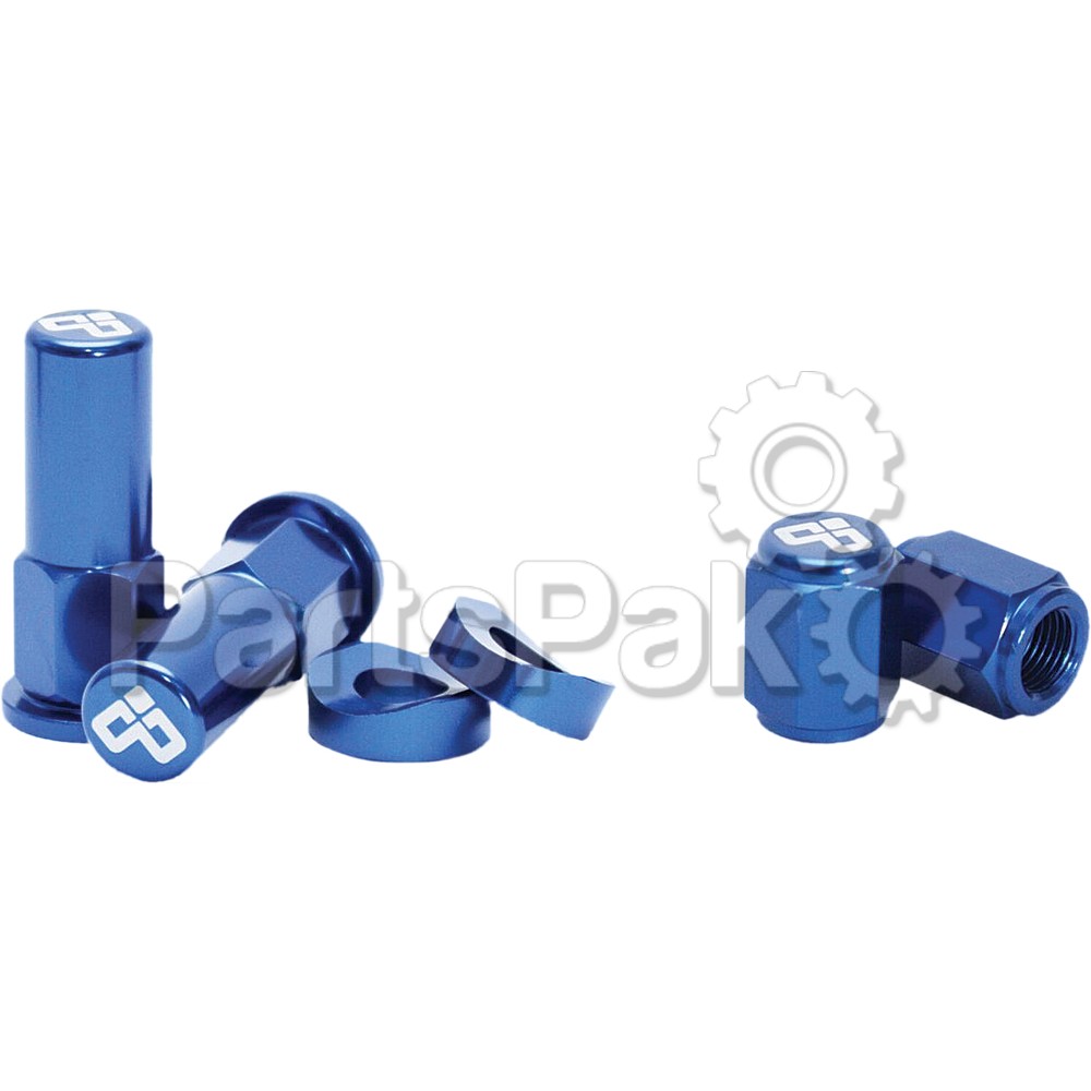 Dubya 68-051D; Rim Lock Nut & Valve Cap Kit Blue