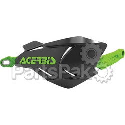 Acerbis 2634661043; X-Factory Handguard Black / Green; 2-WPS-26346-61043