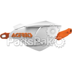 Acerbis 2634661088; X-Factory Handguard White / Orange; 2-WPS-26346-61088