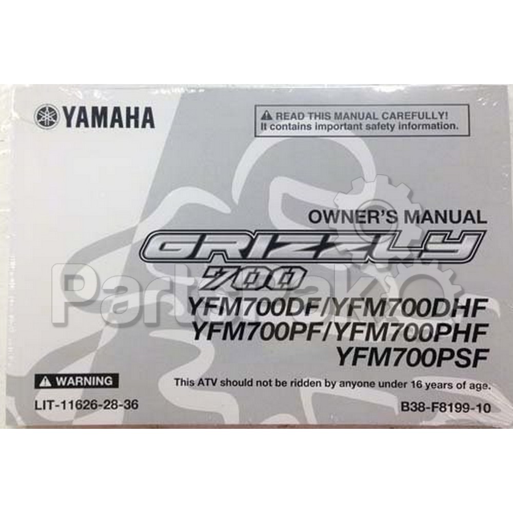 Yamaha LIT-11626-28-36 2015 Grizzly 700 Owners Manual; LIT116262836