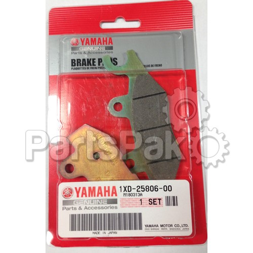 Yamaha 1XD-25806-00-00 Brake Pad Kit 2; New # 1XD-25806-01-00